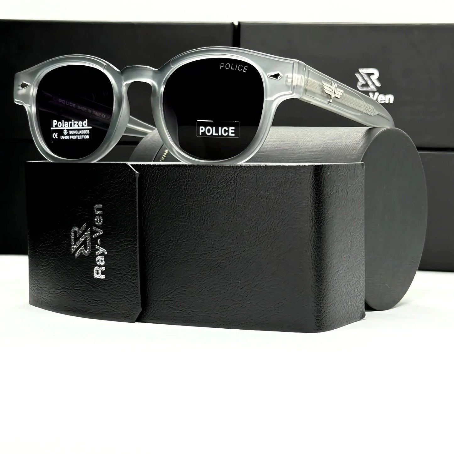 Polarized Classic Legend | نظارة شمسية كلاسيكية فاخرة - عدسات مستقطبة UV400 - إطار أسيتات بمفصلات مميزة #37