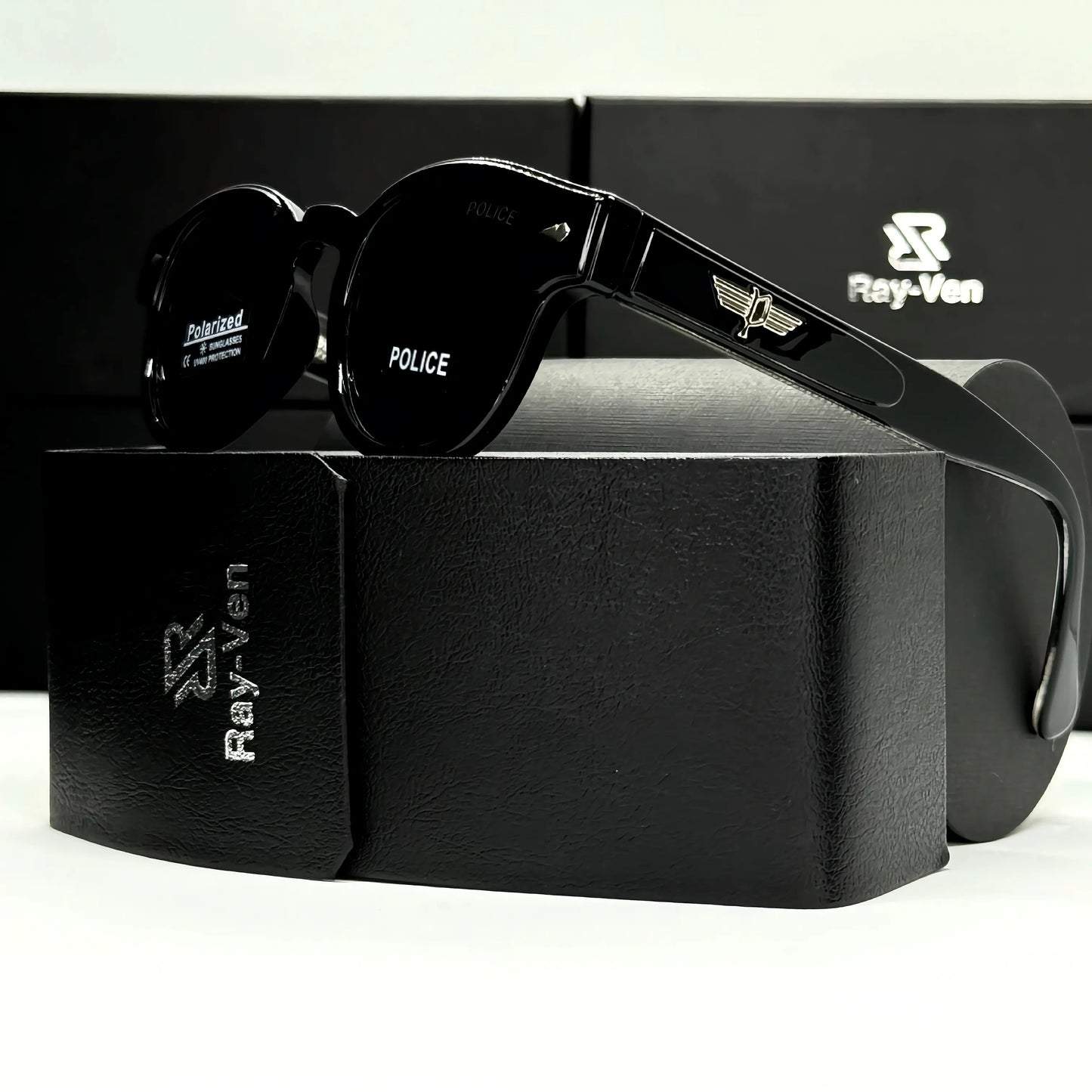 Polarized Classic Legend | نظارة شمسية كلاسيكية فاخرة - عدسات مستقطبة UV400 - إطار أسيتات بمفصلات مميزة #37