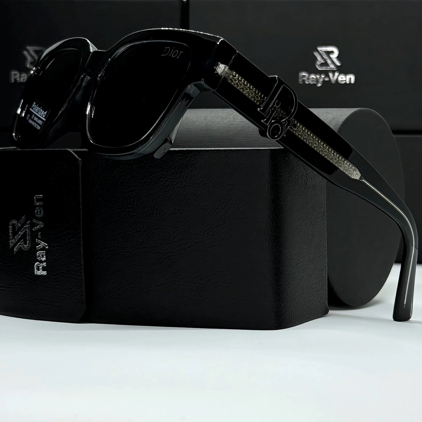 Polarized Acetate Elite | نظارة شمسية مربع فاخرة - عدسات مستقطبة UV400 - إطار أسيتات متين #34