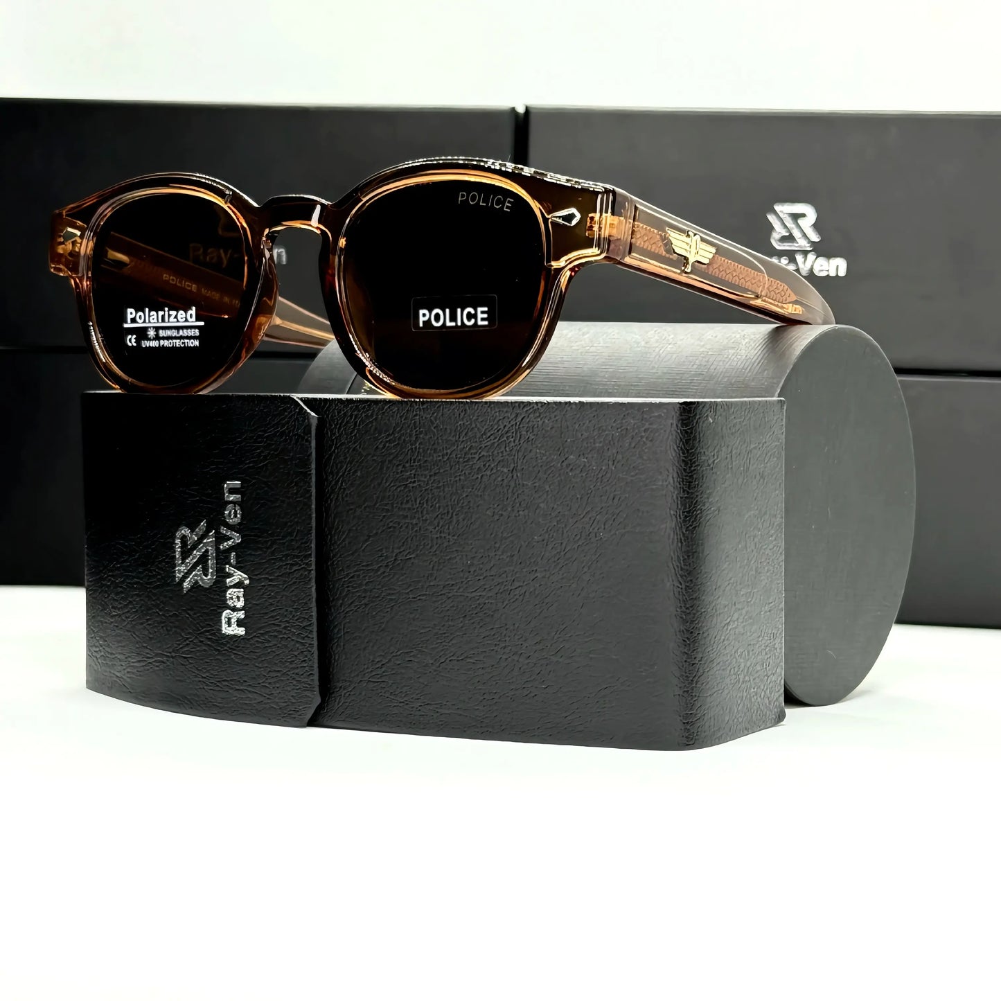 Polarized Classic Legend | نظارة شمسية كلاسيكية فاخرة - عدسات مستقطبة UV400 - إطار أسيتات بمفصلات مميزة #37