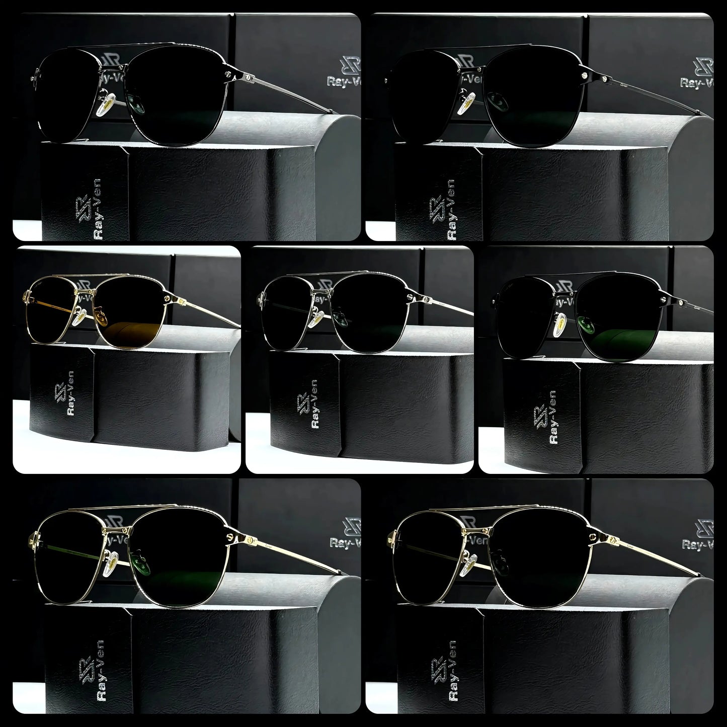 Premium Elite Collection | نظارة شمسية أفيتور فاخرة - إطار معدني مميز - عدسات UV400 مضادة للانعكاس #30