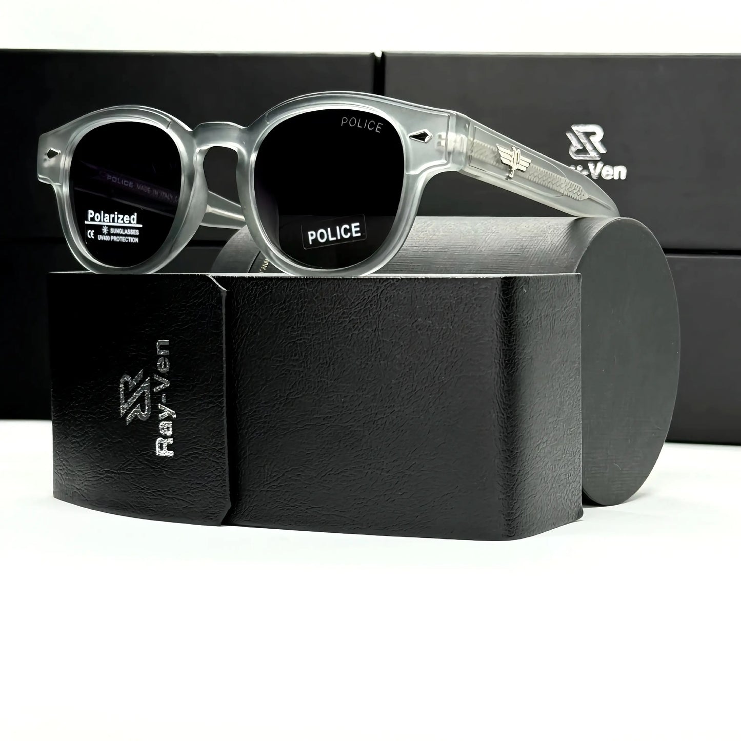 Polarized Classic Legend | نظارة شمسية كلاسيكية فاخرة - عدسات مستقطبة UV400 - إطار أسيتات بمفصلات مميزة #37