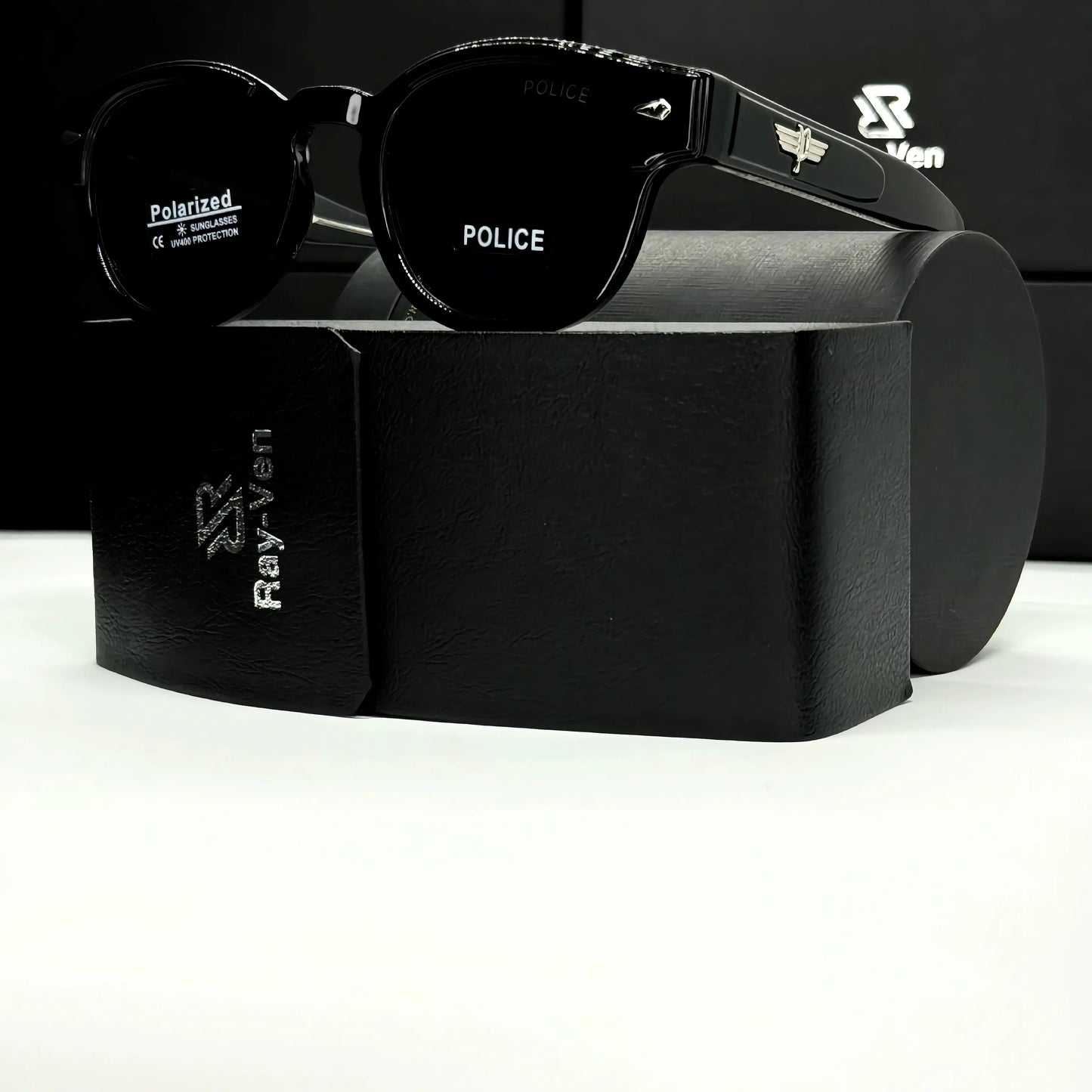 Polarized Classic Legend | نظارة شمسية كلاسيكية فاخرة - عدسات مستقطبة UV400 - إطار أسيتات بمفصلات مميزة #37