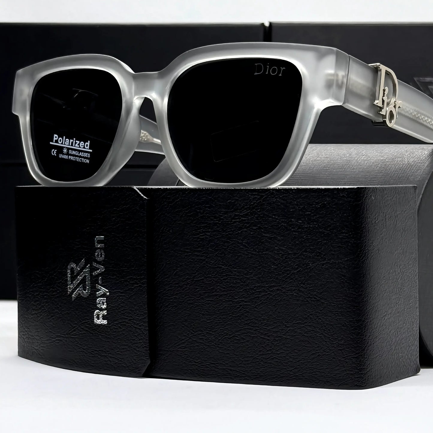 Polarized Acetate Elite | نظارة شمسية مربع فاخرة - عدسات مستقطبة UV400 - إطار أسيتات متين #34