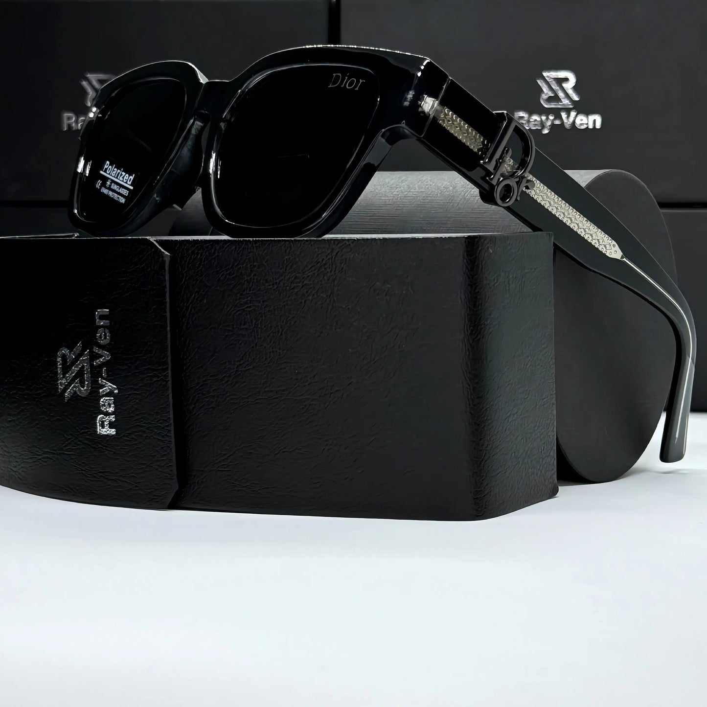 Polarized Acetate Elite | نظارة شمسية مربع فاخرة - عدسات مستقطبة UV400 - إطار أسيتات متين #34