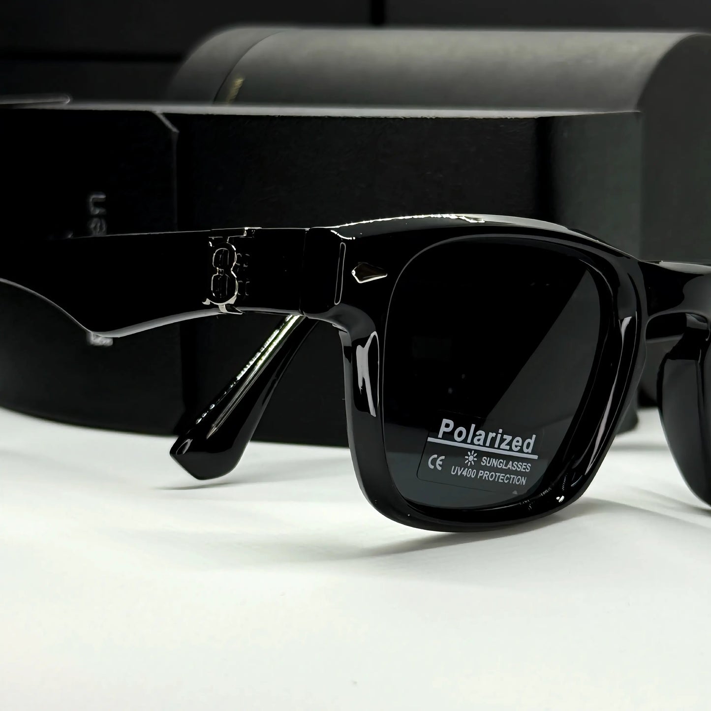 Polarized Premium Icon | نظارة شمسية مربع فاخرة - عدسات مستقطبة UV400 - إطار أسيتات بمفصلات مميزة #38