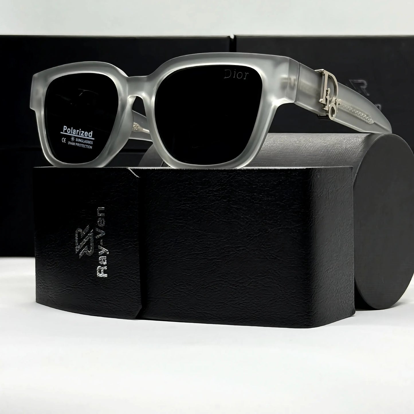 Polarized Acetate Elite | نظارة شمسية مربع فاخرة - عدسات مستقطبة UV400 - إطار أسيتات متين #34