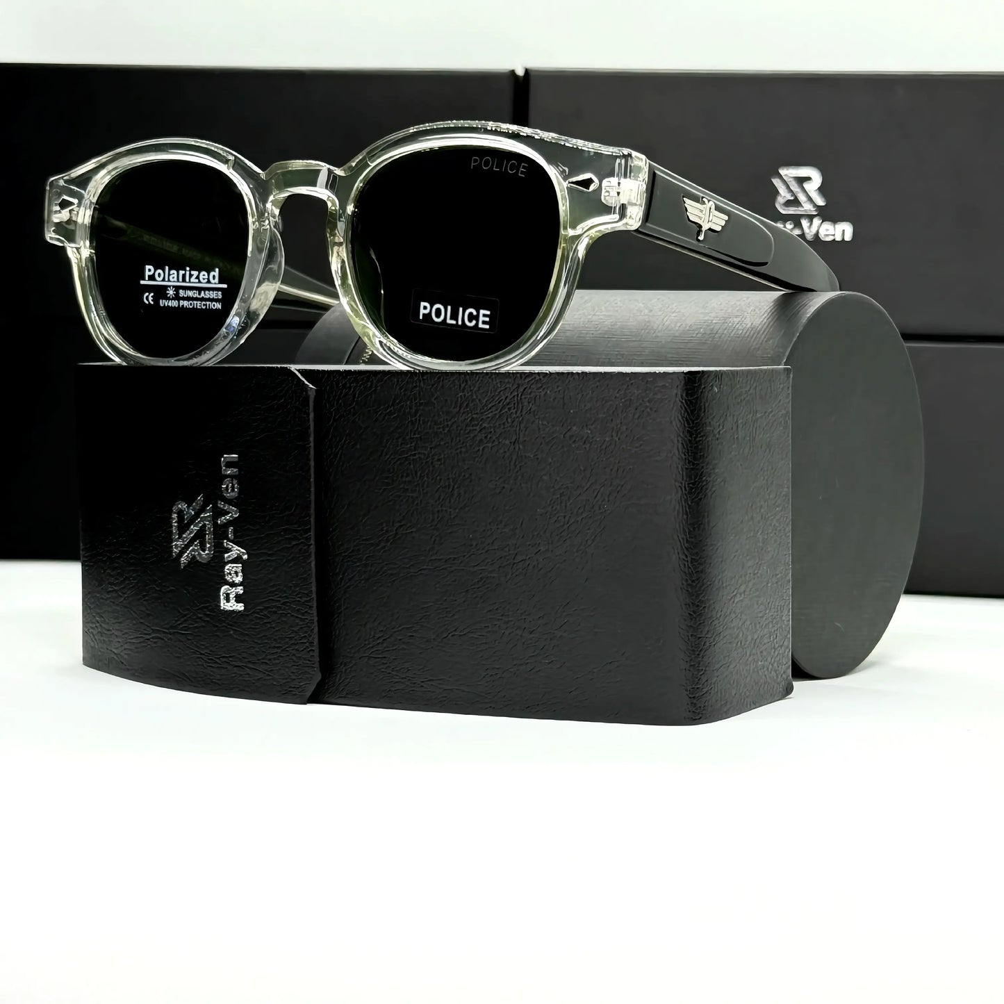Polarized Classic Legend | نظارة شمسية كلاسيكية فاخرة - عدسات مستقطبة UV400 - إطار أسيتات بمفصلات مميزة #37
